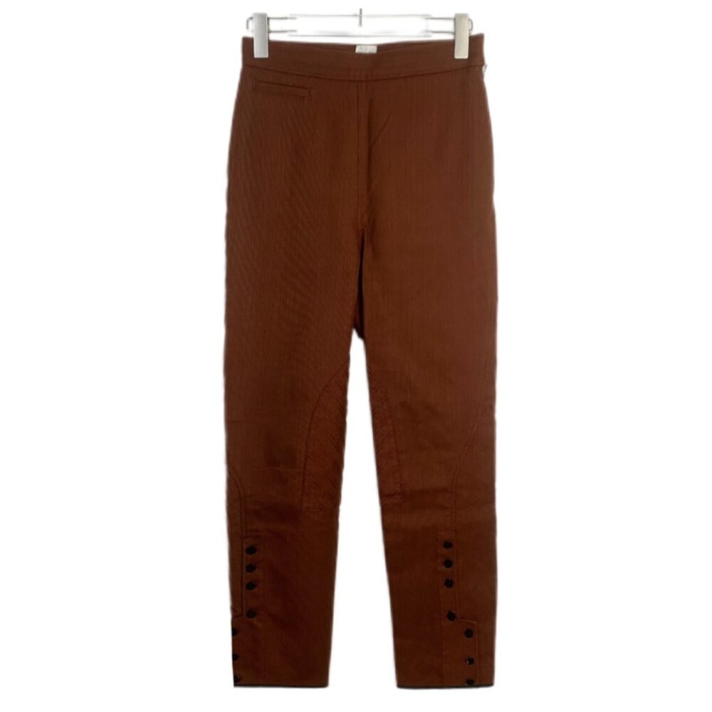 009597 Hermes Dirty Orange Mid-Rise Casual Pants Size 34